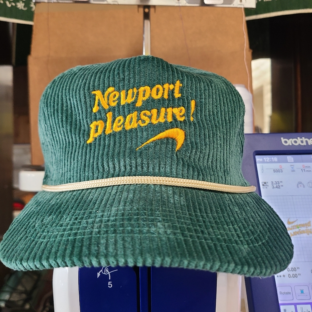 Newport Pleasure Throwback Embroidery Corduroy Snapback Hat